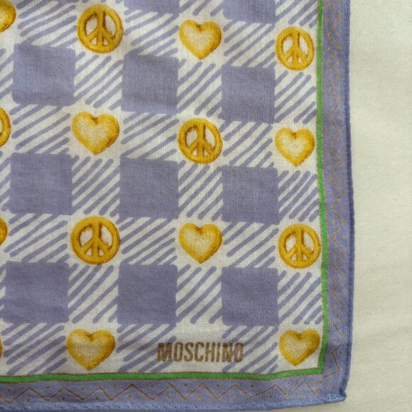 Vintage Moschino Peace + Hearts Scarf - Picture 3 of 9